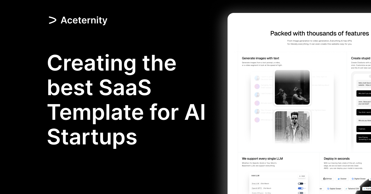 How we built the best AI SaaS Template at Aceternity